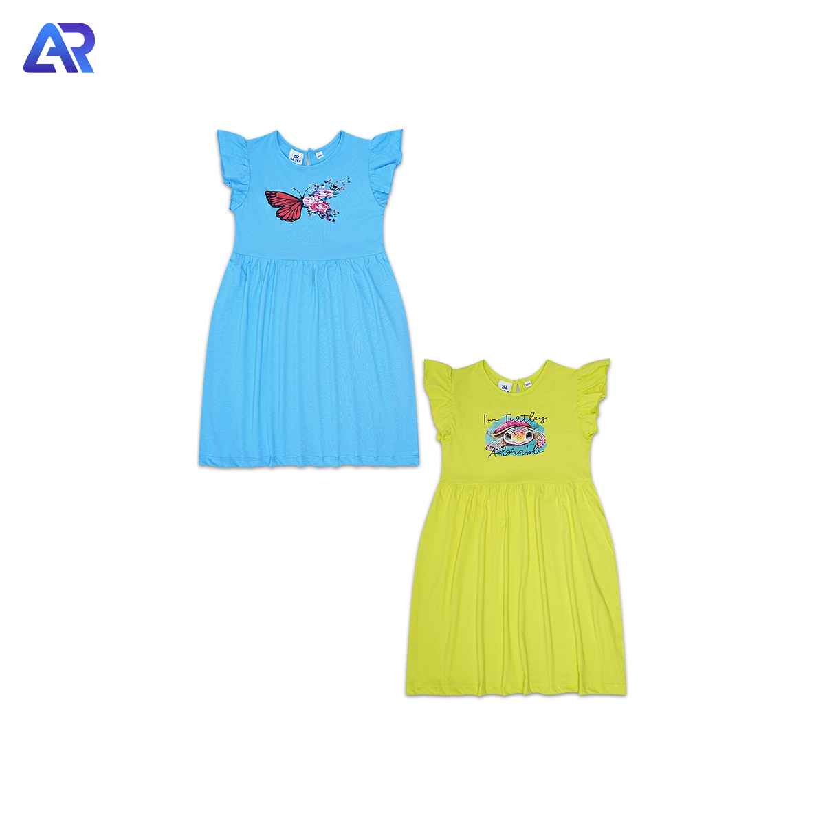 Combo for baby girls 2 frocks Vibrant color